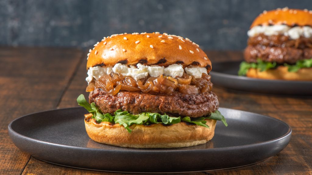 Caramelized Onion and Goat Cheese Burgers - Better Than Bouillon