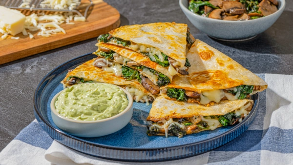 Chipotle Mushroom and Cheese Quesadillas