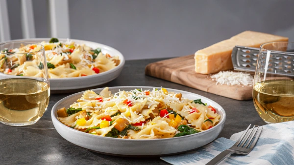 Eggplant and Spinach Pasta