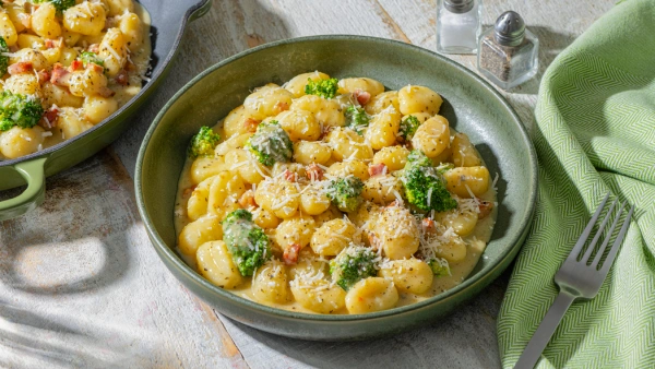 Gnocchi & Italian Herb Carbonara with Broccoli