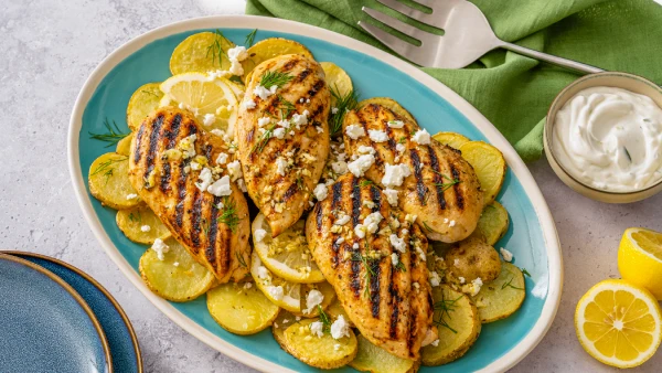 Grilled Greek Chicken Dinner