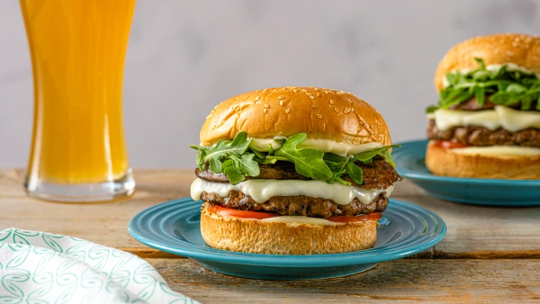 Italian Mushroom Cheeseburger