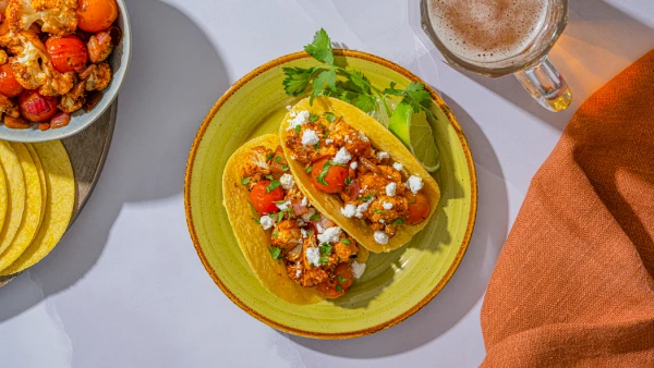 Roasted Cauliflower Tinga Tacos