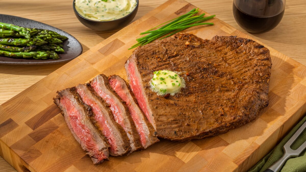 Grilled Steak with Chive Butter