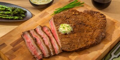 Grilled Steak with Chive Butter recipe